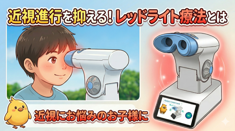 【レッドライト療法とは】近視進行予防の切り札？レッドライト治療を解説